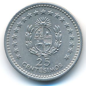 Уругвай, 25 сентесимо (1960 г.)