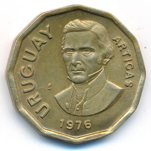Uruguay, 1 nuevo peso, 1976