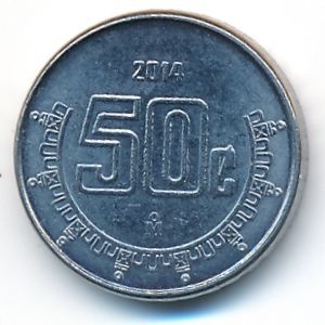 Mexico, 50 centavos, 2014