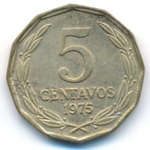 Chile, 5 centavos, 1975