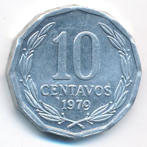 Chile, 10 centavos, 1979