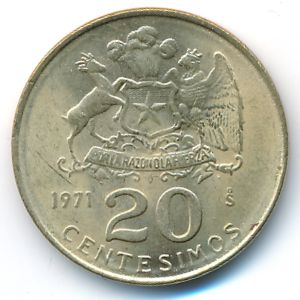 Чили, 20 сентесимо (1971 г.)
