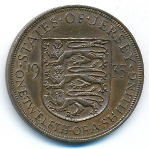 Джерси, 1/12 шиллинга (1935 г.)