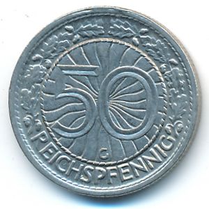 Веймарская республика, 50 рейхспфеннигов (1928 г.)