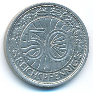 Веймарская республика, 50 рейхспфеннигов (1928 г.)
