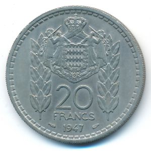 Монако, 20 франков (1947 г.)