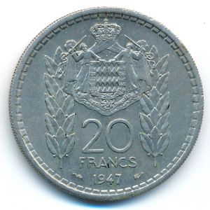 Монако, 20 франков (1947 г.)