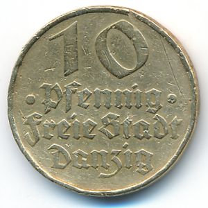 Данциг, 10 пфеннигов (1932 г.)