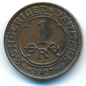 Дания, 1 эре (1907 г.)