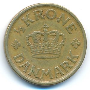 Дания, 1/2 кроны (1924 г.)