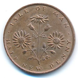 Остров Мэн, 1/2 нового пенни (1971 г.)