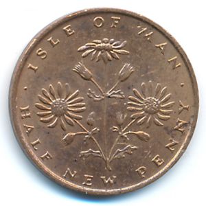 Остров Мэн, 1/2 нового пенни (1975 г.)