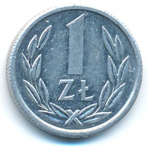 Poland, 1 zloty, 1990