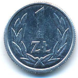 Poland, 1 zloty, 1990