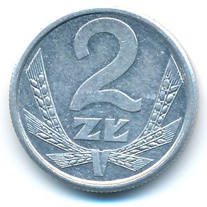 Poland, 2 zlote, 1989