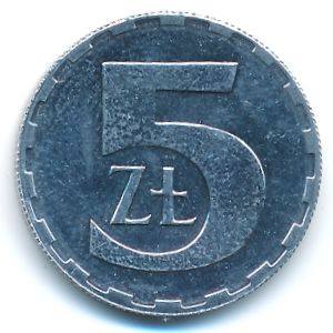 Польша, 5 злотых (1990 г.)