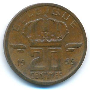 Бельгия, 20 сентим (1959 г.)