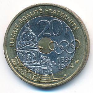 Франция, 20 франков (1994 г.)