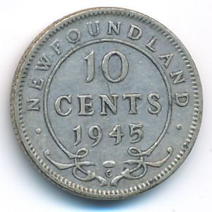 Ньюфаундленд, 10 центов (1945 г.)