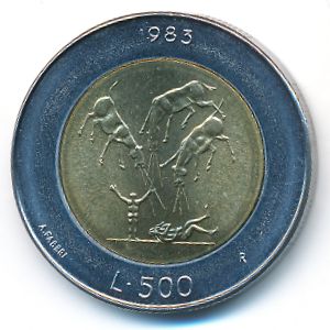 San Marino, 500 lire, 1983
