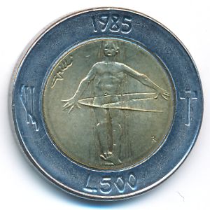San Marino, 500 lire, 1985