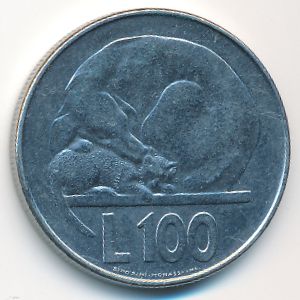 Сан-Марино, 100 лир (1975 г.)