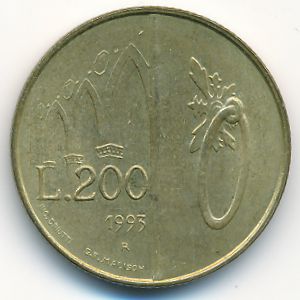 Сан-Марино, 200 лир (1993 г.)