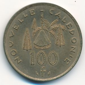 New Caledonia, 100 francs, 1976
