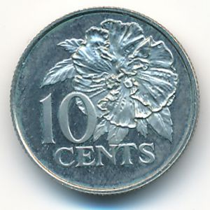 Тринидад и Тобаго, 10 центов (1974 г.)