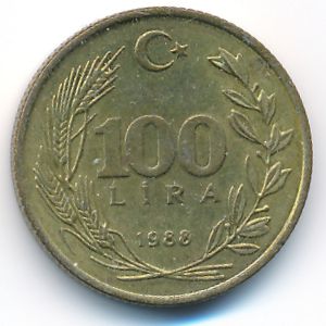 Турция, 100 лир (1988 г.)