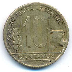 Аргентина, 10 сентаво (1949 г.)