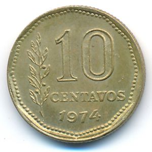 Argentina, 10 centavos, 1974