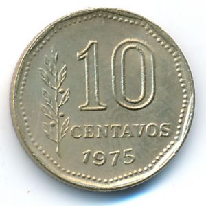 Argentina, 10 centavos, 1975