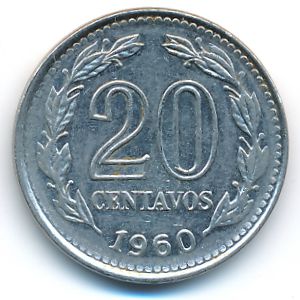 Аргентина, 20 сентаво (1960 г.)