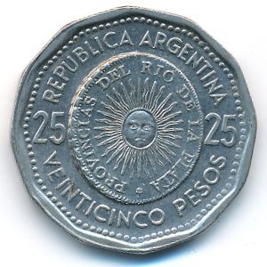 Аргентина, 25 песо (1967 г.)