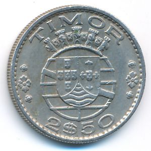 Timor, 2,5 escudos, 1970