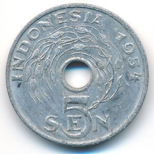 Индонезия, 5 сен (1954 г.)