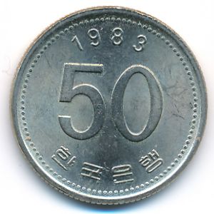 South Korea, 50 won, 1983
