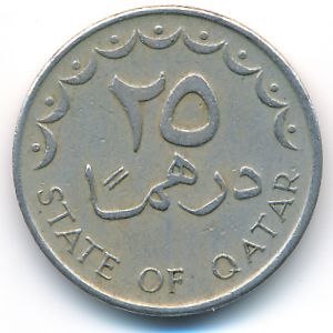 Катар, 25 дирхамов (1973 г.)