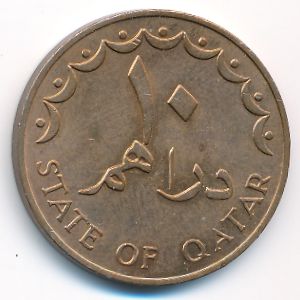 Катар, 10 дирхамов (1973 г.)