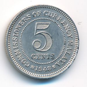 Малайя, 5 центов (1948 г.)