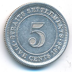 Стрейтс-Сетлментс, 5 центов (1926 г.)