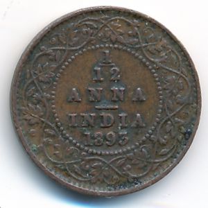 Британская Индия, 1/12 анны (1893 г.)