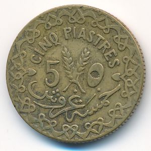 Сирия, 5 пиастров (1935 г.)
