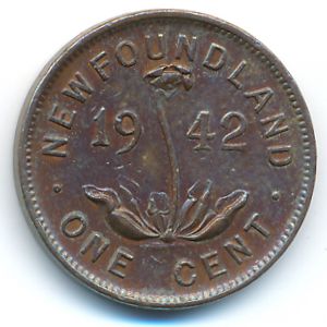 Ньюфаундленд, 1 цент (1942 г.)