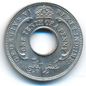 British West Africa, 1/10 penny, 1944