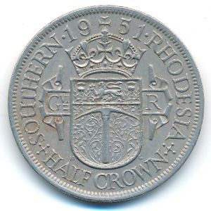 Южная Родезия, 1/2 кроны (1951 г.)