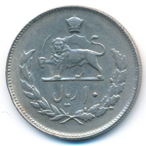 Иран, 10 риалов (1974 г.)