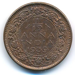 Британская Индия, 1/12 анны (1939 г.)