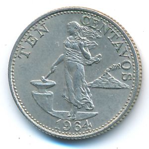 Филиппины, 10 сентаво (1964 г.)
